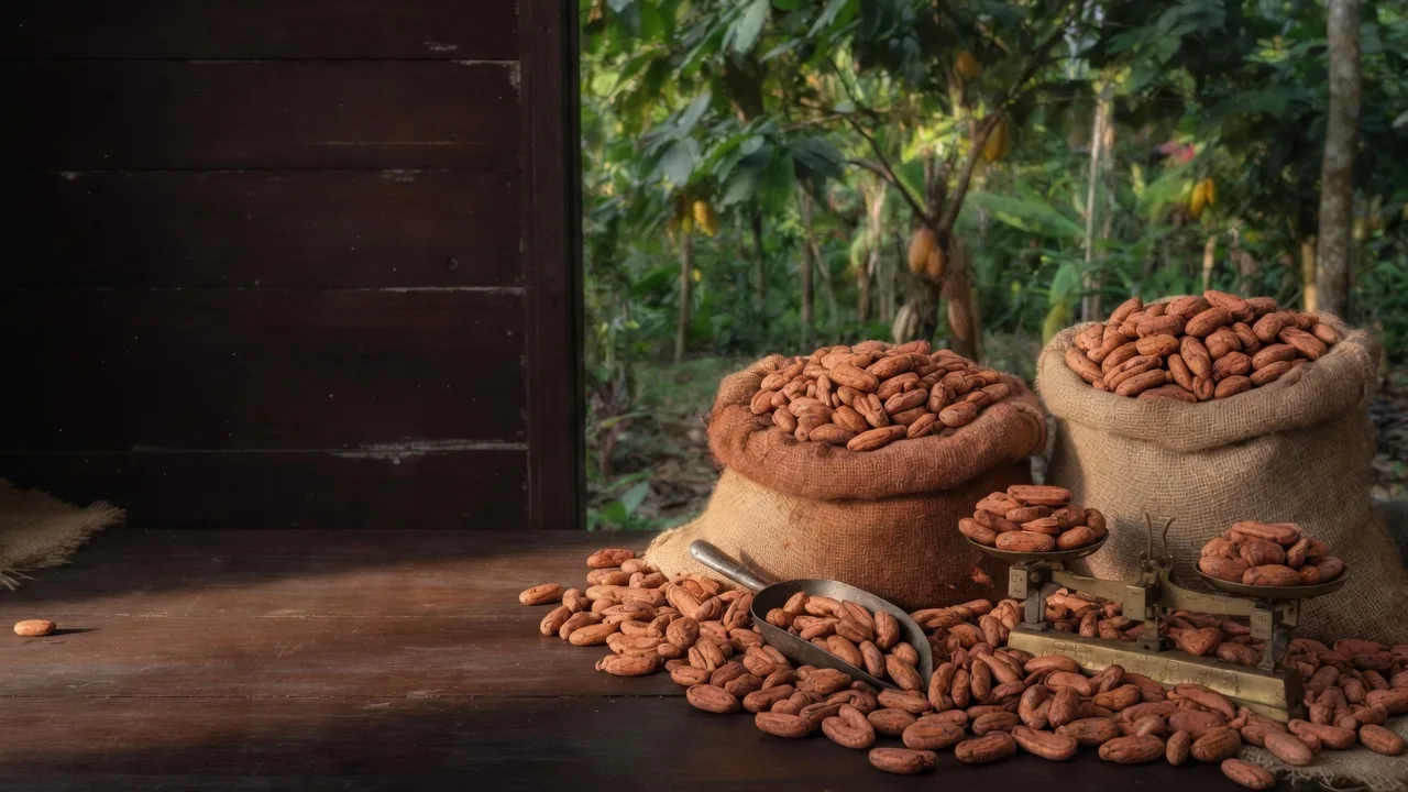 Amêndoas de cacau fermentadas